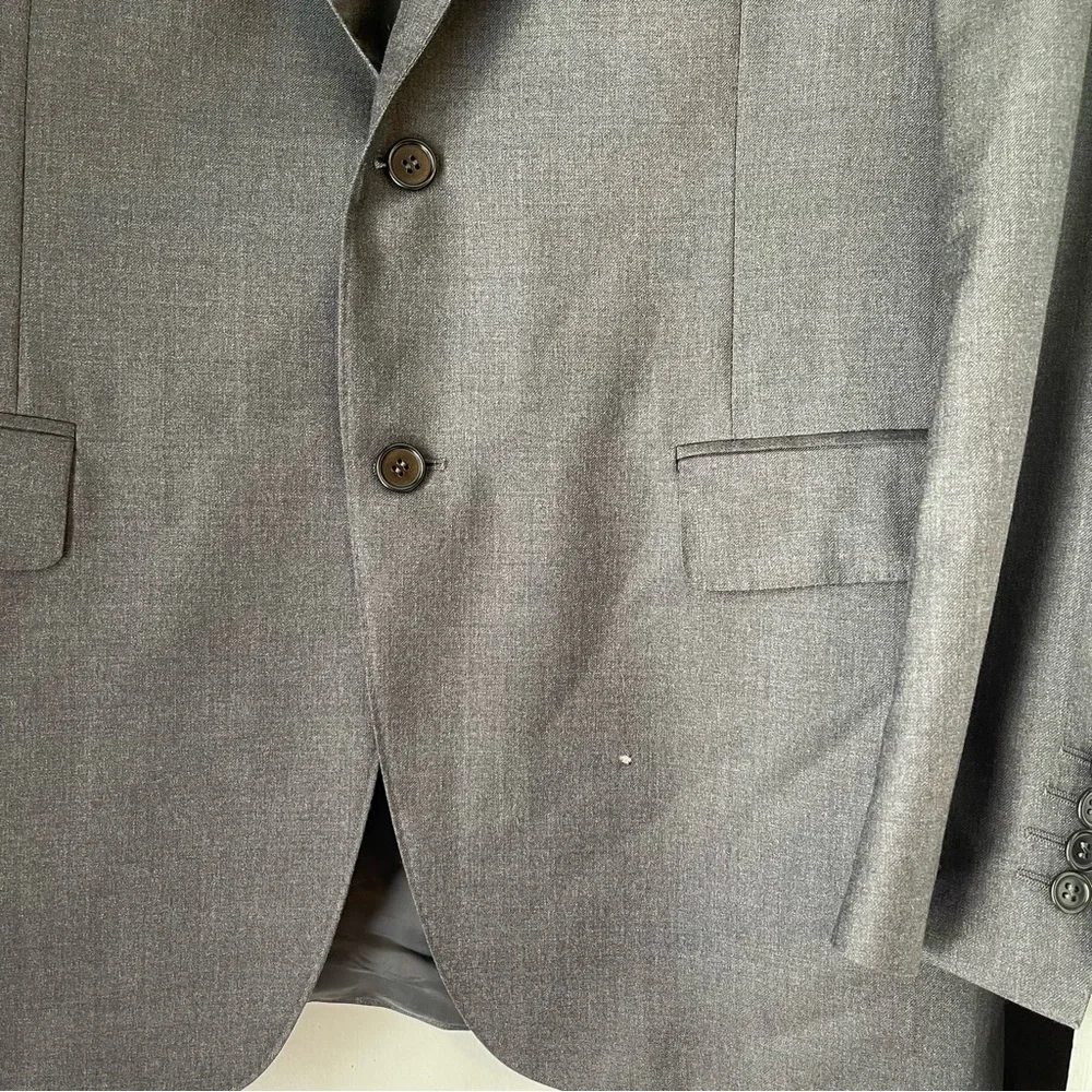 Canali Made In Italy Men Suit Jacket 100% Wool Size 50R *READ*